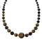 Genuine Navajo Tiger Eye Silver Bead Necklace SX10144