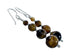 Tiger Eye Sterling Silver Native American Hook Dangle Earrings SX10147