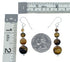 Tiger Eye Sterling Silver Native American Hook Dangle Earrings SX10147