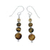 Tiger Eye Sterling Silver Native American Hook Dangle Earrings SX10148