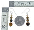 Tiger Eye Sterling Silver Native American Hook Dangle Earrings SX10148