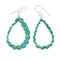 Turquoise Sterling Silver Navajo Indian Bead Hook Dangle Earrings SX10150