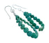 Turquoise Sterling Silver Navajo Indian Bead Hook Dangle Earrings SX10150