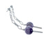 Sterling Silver Amethyst Bead Post Dangle Earrings SX10151