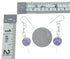 Sterling Silver Amethyst Bead Hook Dangle Earrings SX10152