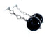 Sterling Silver Onyx Bead Post Dangle Earrings SX10153