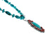 Native American Turquoise Oyster Shell Sterling Silver Navajo Necklace SX10156