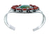 Genuine Navajo Turquoise and Oyster Shell Sterling Silver Cuff Bracelet SN20486
