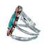 Genuine Navajo Turquoise and Oyster Shell Sterling Silver Cuff Bracelet SN20487