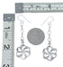 Genuine Turquoise Sterling Silver Flower Hook Dangle Earrings SN20479