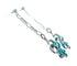 Sterling Silver Turquoise Flower Post Dangle Earrings SN20497