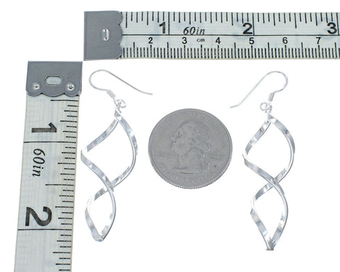 Sterling Silver Southwest Spiral Hook Dangle Earrings SX10177