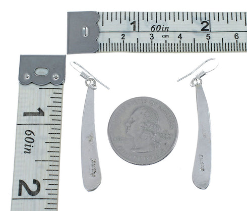 Southwest Multicolor Inlay Sterling Silver Hook Dangle Earrings SX10169