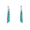 Southwest Turquoise And Sterling Silver Post Dangle Earrings SX10173