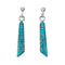Southwest Turquoise And Sterling Silver Post Dangle Earrings SX10174