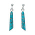 Southwest Turquoise And Sterling Silver Post Dangle Earrings SX10174