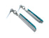 Southwest Turquoise And Sterling Silver Post Dangle Earrings SX10174