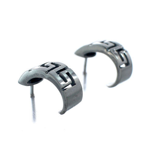 Sterling Silver Southwest Post Hoop Earrings SX10164