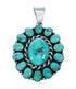 Native American Turquoise Sterling Silver Navajo Necklace SX10157