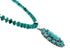 Sterling Silver Navajo Native American Turquoise Necklace Pendant Set SX10158