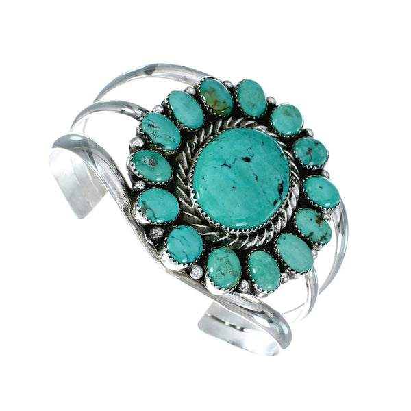 Genuine Navajo Turquoise Sterling Silver Cuff Bracelet SX10160
