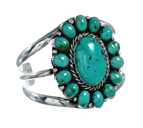 Genuine Navajo Turquoise Sterling Silver Cuff Bracelet SX10160