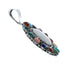 Navajo Native American Sterling Silver Mother Of Pearl Treasure Pendant SX10178