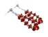 Sterling Silver Navajo Coral Bead Post Dangle Earrings SX10190