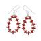 Sterling Silver Navajo Coral Bead Hook Dangle Earrings SX10191
