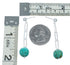 Navajo Indian Turquoise Sterling Silver Bead Post Dangle Earrings SX10193