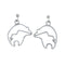 Authentic Sterling Silver Bear And Arrow Post Dangle Earrings SX10197