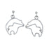 Authentic Sterling Silver Bear And Arrow Post Dangle Earrings SX10197
