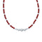Coral Sterling Silver American Indian Navajo Bead Necklace SX10188