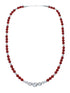 Coral Sterling Silver American Indian Navajo Bead Necklace SX10188