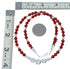 Coral Sterling Silver American Indian Navajo Bead Necklace SX10188