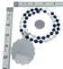 Navajo Lapis Mother Of Pearl Sterling Silver Necklace SX10185