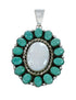 Navajo Turquoise Mother Of Pearl Sterling Silver Necklace SX10184