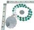Navajo Turquoise Mother Of Pearl Sterling Silver Necklace SX10184