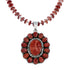 Native American Navajo Oyster Shell Bead Sterling Silver Necklace Pendant Set SX10183