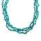 Sterling Silver Kingman Turquoise Navajo Indian 3-Strand Bead Necklace SX10187