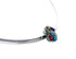Sterling Silver Collar Flower Multicolor Centerpiece Necklace SX10345