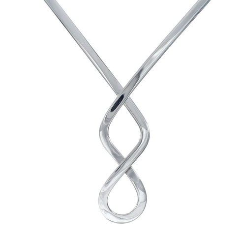 Sterling Silver V-Shape Collar Necklace SX10346
