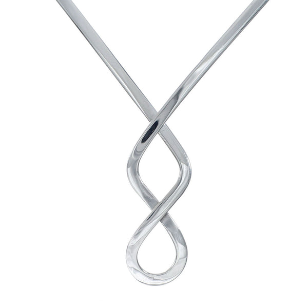 Sterling Silver V-Shape Collar Necklace SX10346