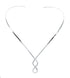 Sterling Silver V-Shape Collar Necklace SX10346