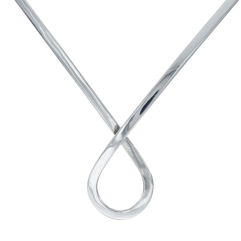 Sterling Silver V-Shape Collar Necklace SX10347