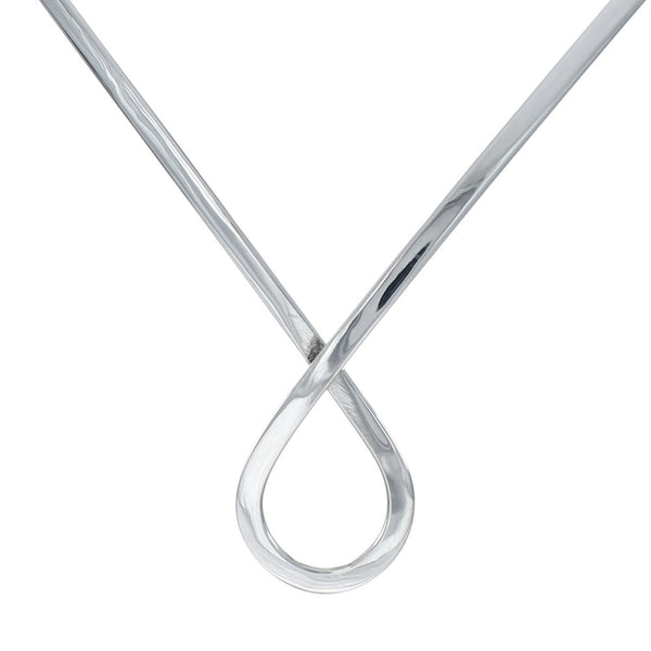 Sterling Silver V-Shape Collar Necklace SX10347