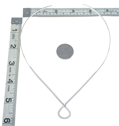 Sterling Silver V-Shape Collar Necklace SX10347