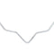 Sterling Silver Wavy Open Back Collar Necklace SX10349
