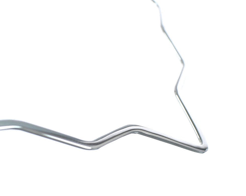Sterling Silver Wavy Open Back Collar Necklace SX10349