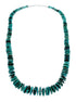 Wheel Turquoise Authentic Sterling Silver Bead Necklace SX10351